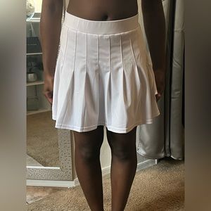 White tennis skirt
